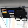 Car Glasses Storage PU Leather Multi-Function Sun Visor Point Organizer Storage Pocket  Auto Sunglasses Holder Cards Organizer