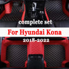 Piso de alfombras de automóviles para Hyundai Kona Electric Os 2018 2019 2020 2021 2022 Alfombras protectoras anti dirt Mats de cuero Accesorios de automóvil