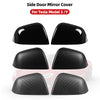 2PCS Carbon Fiber Car Paste Side Door Mirror Cover For Tesla Model 3 Model Y Auto Exterior Accessories ABS Sides Rearview Cover