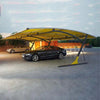 Heavy Duty Carport Gazebo Canopy Garage Car Shelter with Removable Side Walls & Doors Canopy Garage with Windows