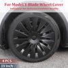 4PCS Design for TESLA Model Y 2020-2024 Vehicle Full Coverage Blade Wheel Cover Cap 19 Inches Hubcaps  Automobile Accessories