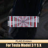 Aluminum Car PLAID Emblem Tailgate Sticker Grid Decals Badge Auto Internal Decoration for Tesla Model 3 Highland Model S Model X Model Y 2024 Accessories