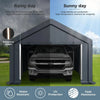 Carport Garage 13'x24' with Roll-up Windows, Removable Sidewalls & Doors, Waterproof & 12 Legs, Large Heavy Duty Carport Garage