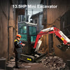 USA Stock 15HP Mini Excavator 1 Ton Crawler Excavator with Enclosed Cab Samll Digger Door to Door Delivery