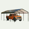 Carport Garage 12x20 ft with Enhanced Base for Pickup, Boat, Car and Tractors, Outdoor Heavy Duty Carport Garage