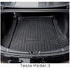 Esteras de tronco para todo clima para Tesla Model 3 Highland 2024/2021-2023 Libros de carga Protección de alfombra de bota delantera/inferior