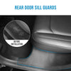 For Tesla Model Y 2021 2022 ABS Rear Door Sill Protector Scuff Plate Cover Door Inner Sill Cover & Outer Door Sill Decal Sticker