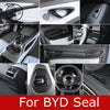 For BYD Seal EV 2022 2023 LHD RHD Carbon fiber color Interior Decoration Cover Stickers ABS Accessories