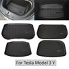 Para Tesla Modelo Y Modelo 3 2021-23 TPE CAR CARRO DEL TRANJA DEL TRANJA DEL TRANJA DEL TRANJA Mat de la almohadilla de la almohadilla impermeable de la bandeja de la bandeja del troncal