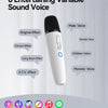 Tesla Microphone with Case, Rechargeable Bluetooth Microphone Wireless with 3.5mm Aux Jack Receiver, Car Karaoke Mic with Bag