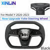 New Cybertruck Yoke Steering wheel Nappa leather heated hexagon yoke handle For Tesla Model Y Model 3 2019-2023