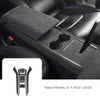 Center Console Wrap Kit For Tesla Model Y & Model 3 2021-2023.10 Interior Decor Suede Frabics Trims Face-lift Modification