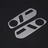 2 PCS Car Front Seat Adjustment Switch Panel Cover Trim Accessories Silver Aluminum Alloy For Rivian R1T R1S 2022 2023