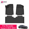 All Weather Floor Mats for Hyundai Ioniq 6 2023 2024 Cargo Liner Rear Trunk Cargo Tray Mat Waterproof  Interior Accessories