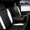 Full Coverage PU Leather Seat Covers For Tesla Cybertruck 2024 Black & White Seat Protector with Armrest Cover fit Cybertruck