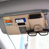 Car Glasses Storage PU Leather Multi-Function Sun Visor Point Organizer Storage Pocket  Auto Sunglasses Holder Cards Organizer