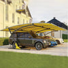 Heavy Duty Carport Gazebo Canopy Garage Car Shelter with Removable Side Walls & Doors Canopy Garage with Windows