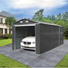 Heavy Duty Carport Gazebo Canopy Garage Car Shelter with Removable Side Walls & Doors Canopy Garage with Windows