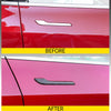 4Pcs For Tesla Model 3/Y 2023 Door Handle Cover Wrap Kit Pink Carbon Fiber Protector Sticker Decor ABS Exterior Accessories