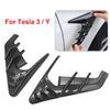 2Pcs Car Side Camera Indicator Protection Cover Trim For Tesla For Model 3/ Y Plastic Glossy Black / Carbon Fiber Look Decorate