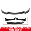 Front Bumper Front Lip Shovel Kit Compatible for Tesla Model 3 2017-2023 Model Y 2017-2024 Body Spoiler Splitter kit