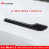 For 2024 Tesla Model 3 Highland Auto Parts Accessories Real Carbon Fiber Door Handle Cover Frame Sticker Exterior Trim Bodykit