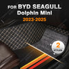 Esteras de piso de automóvil de doble capa para Byd Seagull / Dolphin Mini 2023 2024 2025 Automotantes Papetas Accesorios de la alfombra de la alfombra