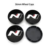 4Pcs 56mm 60mm N Line Car Wheel Center Hub Cap Cover Emblem Stickers For Hyundai NLine Sonata Tucson Azera Elantra Veloster Kona