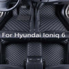 Alfombrillas de almacenamiento de troncal para el automóvil para Hyundai Ioniq 6 2022 2023 2024 5 asientos TPE Totas traseras traseras resistentes a la suciedad Cubierta de alfombra Accesorios automáticos