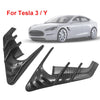 2Pcs Car Side Camera Indicator Protection Cover Trim For Tesla For Model 3/ Y Plastic Glossy Black / Carbon Fiber Look Decorate