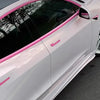 4Pcs For Tesla Model 3/Y 2023 Door Handle Cover Wrap Kit Pink Carbon Fiber Protector Sticker Decor ABS Exterior Accessories