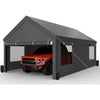 Heavy Duty 12x20 ft Carport Car Canopy with Roll-up Windows, Portable Garage with Removable Sidewalls & Doors