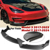 Front Bumper Front Lip Shovel Kit Compatible for Tesla Model 3 2017-2023 Model Y 2017-2024 Body Spoiler Splitter kit