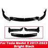 Front Bumper Front Lip Shovel Kit Compatible for Tesla Model 3 2017-2023 Model Y 2017-2024 Body Spoiler Splitter kit