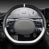 For Hyundai ioniq 5 2016 2017 2018 2019 2020 2021 2022 Car Steering Wheel Cover D Shape PU Leather Auto Accessories interior