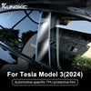 2PCS TPU  for Tesla Model 3 Highland 2024-Up Car Window B Pillars Transparent Protective Film Anti-Scratch Car Accessories