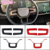 ABS Carbon Fiber Car Steering Wheel Button Frame Decorative Cover for Rivian R1T R1S 2020-2023 Interior Modification Accessories