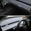 Dashboard Trim Strip for Tesla Model 3 Y Center Console Panel Sticker Cover Carbon Fiber ABS Modely Car Accessories 2017-2023