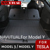 Para Tesla Model Y asientos traseros del retroceso del protector Anti-stats TPE Cubierta de asiento y alfombrillas de troncal Modelo Y 2023 Accesorios