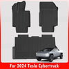 TPE Floor Mats for 2024 Tesla Cybertruck Pickup All-Weather Trunk Bed Mats Odorless High-Coverage Floor Liner Protection