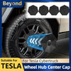 Wheel Hubcaps For Tesla Cybertruck 4PCS ABS Wheel Hub Center Caps Full Coverage Snap Removable Design Rustproof Center Covers