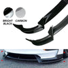 3 Pcs Front Bumper Lip V Style Splitter Spoiler for Tesla Model Y 2020-2024 Model 3 2017-2023