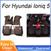 Custom Automotive Car Floor Mats For Hyundai Ioniq 5 2020 2021 2022 Auto Luxury Leather Men Women Car Mats Full Coverage