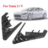 2Pcs Car Side Camera Indicator Protection Cover Trim For Tesla For Model 3/ Y Plastic Glossy Black / Carbon Fiber Look Decorate