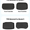 for Tesla Model 3 / Y Front Rear Trunk Mats Upgrade TPE Lower Trunk Storage Pad Protective Cover Cargo Liner Tray Anti Dirty Pad