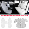 Cubiertas de asiento de juego completo para Tesla Modelo Y 2020-2024 Modelo 3 2020-2023, reemplazo de protector de cojín de asiento de asiento del asiento del asiento de cuero