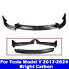 Front Bumper Front Lip Shovel Kit Compatible for Tesla Model 3 2017-2023 Model Y 2017-2024 Body Spoiler Splitter kit