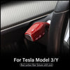 2PCS For Tesla Model 3 2023 Real Carbon Fiber Column Shift Protective Cover Decorative Stickers 2022 Tesla Model Y Accessories