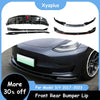 2023 Model Y Car Front Rear Bumper Lip Chin Diffuser Body Kit Spoiler Deflector For Tesla Model 3 2017-2023 Exterior Accessories