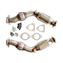 Load image into Gallery viewer, EM-008 Nissan 350Z 370Z G37 FX Q50 Q60 VQ35HR VQ37 SS Downpipe With Flexpipe